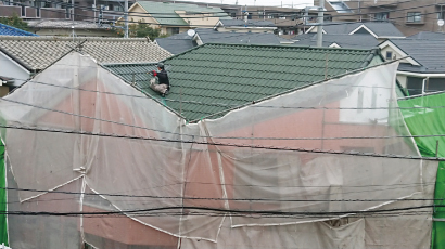 屋根塗装の流れ写真1